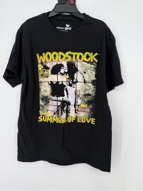 Woodstock "Summer of Love" Black Graphic Tee